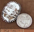 Sterling Silver Jewelry And Oyster Shell Ring Size 6-3/4 RS36061